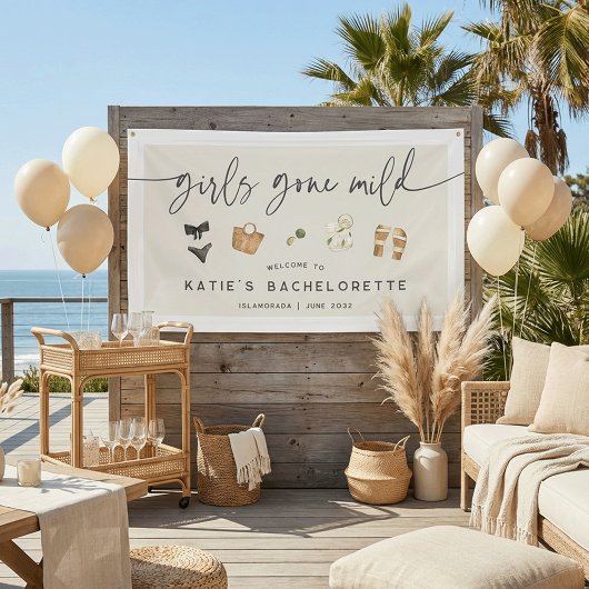 Coastal Summer "Girls Gone Mild" Bachelorette Banner