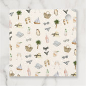 Coastal Summer Neutrals Bachelorette Party Geschenkanhänger (Rückseite)