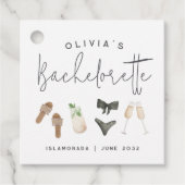Coastal Summer Neutrals Bachelorette Party Geschenkanhänger (Vorderseite)