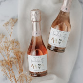 Coastal Summer Neutrals Bachelorette Party Schaumweinetikett