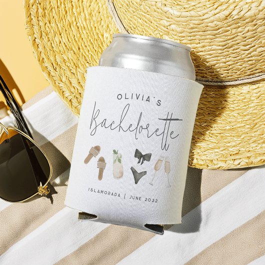Coastal Summer Personalized Bachelorette Party Dosenkühler