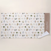 Coastal Summer Personalized Bachelorette Party Strandtuch (Vorderseite)