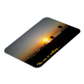 Coastal Summer Sunset Silhouette Magnet (Linke Seite)