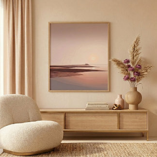 Coastal Sunset Wall Art for Living Room Decor Poster