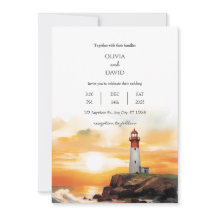 Coastal Sunset Waves Lighthouse Beach Hochzeit
