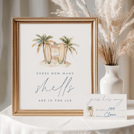 Coastal Surf Baby Showdusche Muschel Ratten Game-Z Poster