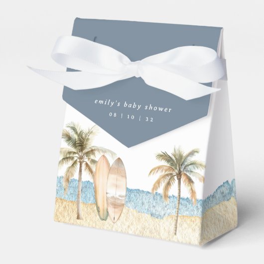 Coastal Surf Thema Kinderdusche Geschenkschachtel (Vorderseite)