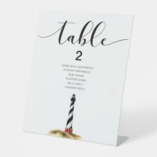 Coastal Table Signs Sockelschild (Vorderseite)