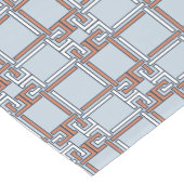 Coastal Terracotta Sky Blue Pattern Kurzer Tischläufer (Ecke)