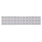 Coastal Terracotta Sky Blue Pattern Kurzer Tischläufer (Horizontal)
