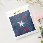 Coastal Thema Valentine's Day Red Heart & Starfish Geschenktütchen (Versiegelt)