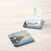 Coastal Themed | Beach Homes on the Bay Getränkeuntersetzer (Rechte Seite)