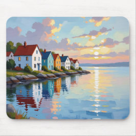 Coastal Themed | Beach Homes on the Bay Mousepad