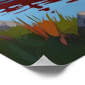 Coastal Themed | Beach Homes on the Bay Poster (Ecke)