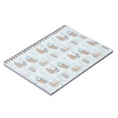 Coastal Toile Beach Scene Hand Drawn Seaside Notizblock (Linke Seite)