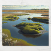 Coastal Tranquility Alkoholflaschenetikett (Einzelnes Label)