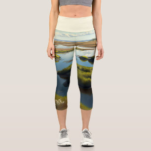 Coastal Tranquility Capri Leggings