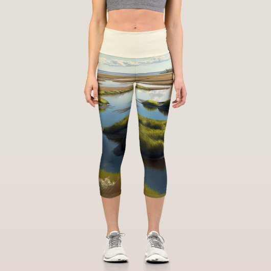 Coastal Tranquility Capri Leggings (Vorderseite)
