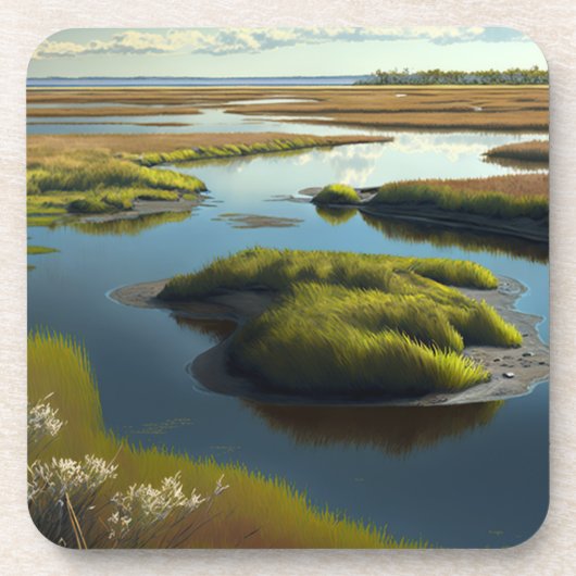 Coastal Tranquility Getränkeuntersetzer (Vorderseite)