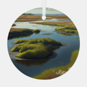 Coastal Tranquility Ornament Aus Glas (Rückseite)