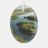 Coastal Tranquility Ornament Aus Glas (Vorderseite links)