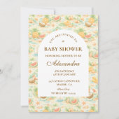 Coastal Tropical Fruits Baby Shower Einladung (Vorderseite)