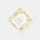 Coastal Tropical Fruits Baby Shower Serviette (Ecke)