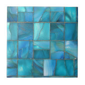 Coastal Turquoise Glass Mosaic Fliese (Vorderseite)