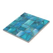Coastal Turquoise Glass Mosaic Fliese (Seite)