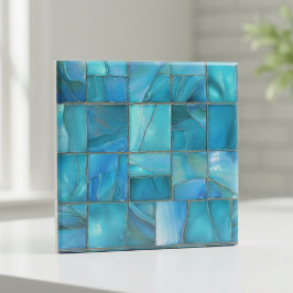 Coastal Turquoise Glass Mosaic Fliese