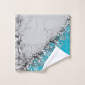 Coastal Turquoise Grey Towel Set (Waschlappen)