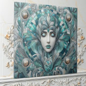 Coastal Underwater Blue Ocean Aquamarine Mermaid  Fliese