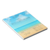 Coastal Vacation Property Receipt Pad Notizblock (angewinkelt)