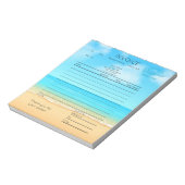 Coastal Vacation Property Receipt Pad Notizblock (Rotiert)