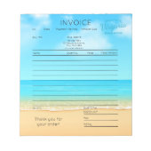 Coastal Vacation Property Receipt Pad Notizblock (Vorderseite)