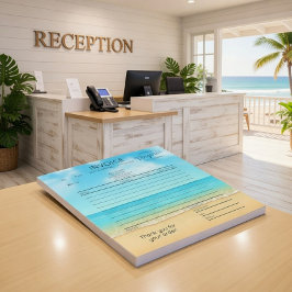 Coastal Vacation Property Receipt Pad Notizblock