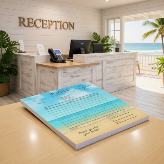 Coastal Vacation Property Receipt Pad Notizblock