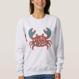 Coastal Vibes Krabben Sommer Strand Sweatshirt