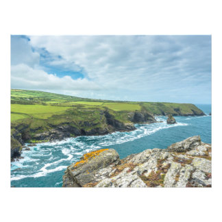 Coastal views from Willapark Lookout Boscastle Fotodruck