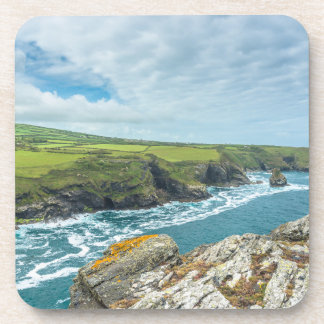 Coastal views from Willapark Lookout Boscastle Getränkeuntersetzer