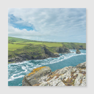 Coastal views from Willapark Lookout Boscastle Magnetkarte
