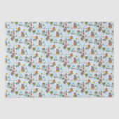 Coastal Village Blue Baby Dusche Party Seidenpapier (Vorderseite)