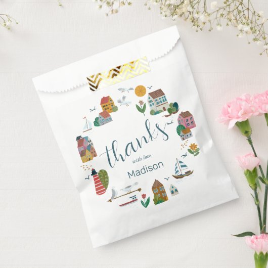 Coastal Village Blue Boy Nautical Baby Dusche Geschenktütchen (Versiegelt)