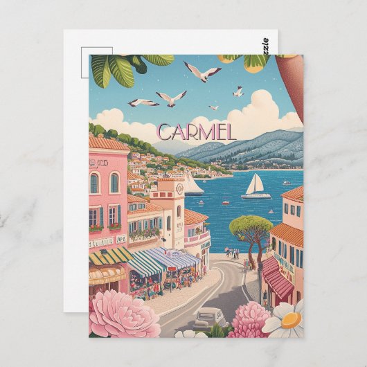 Coastal Village Charm Carmel California Postkarte (Vorne/Hinten)