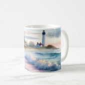 Coastal Walk to Lighthouse at Sunset Kaffeetasse (VorderseiteRechts)