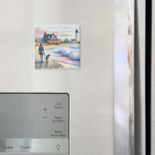 Coastal Walk to Lighthouse at Sunset Magnet (In Situ (Kühlschrank))