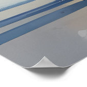 Coastal Walk to Lighthouse at Sunset Poster (Ecke)