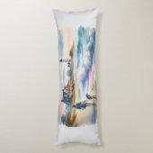 Coastal Walk to Lighthouse at Sunset Seitenschläferkissen (Rückseite (Vertikal))