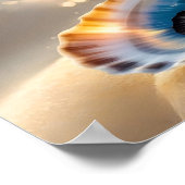 Coastal Wall Art Austern Muscheln auf dem Shore Po Poster (Ecke)