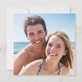 Coastal Watercolor Beach Hochzeit Einladung (Rückseite)